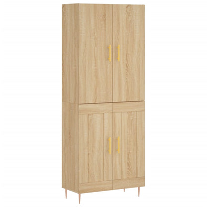 Highboard Sonoma Oak 69.5x34x180 cm Engineered Wood