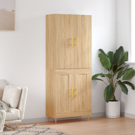 Highboard Sonoma Oak 69.5x34x180 cm Engineered Wood