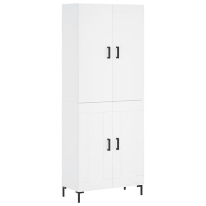 Highboard White 69.5x34x180 cm Engineered Wood