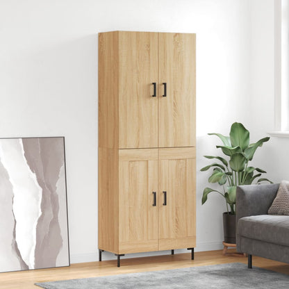 Highboard Sonoma Oak 69.5x34x180 cm Engineered Wood