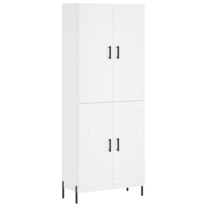 Highboard White 69.5x34x180 cm Engineered Wood