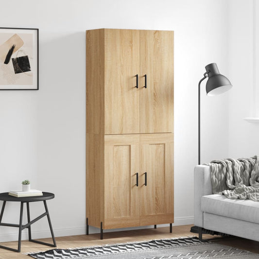Highboard Sonoma Oak 69,5x34x180 cm Engineered Wood