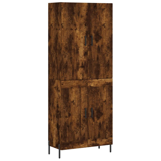 Highboard Smoked Oak 69,5x34x180 cm Engineered Wood