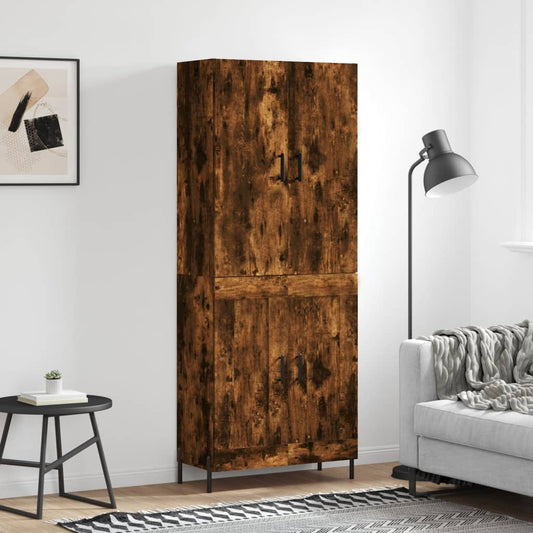 Highboard Smoked Oak 69,5x34x180 cm Engineered Wood