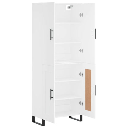 Highboard White 69.5x34x180 cm Engineered Wood