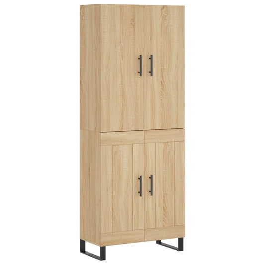 Highboard Sonoma Oak 69.5x34x180 cm Engineered Wood