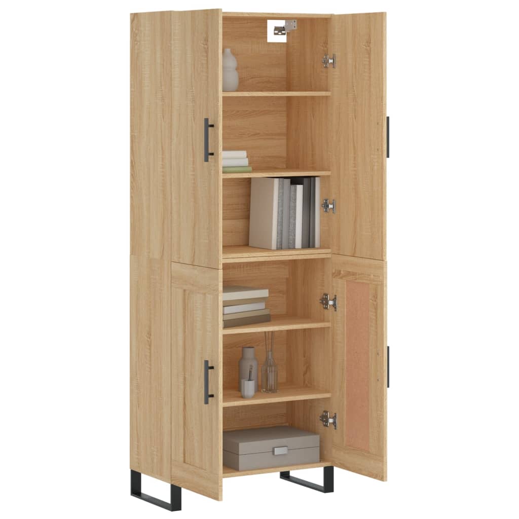 Highboard Sonoma Oak 69.5x34x180 cm Engineered Wood