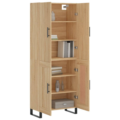 Highboard Sonoma Oak 69.5x34x180 cm Engineered Wood