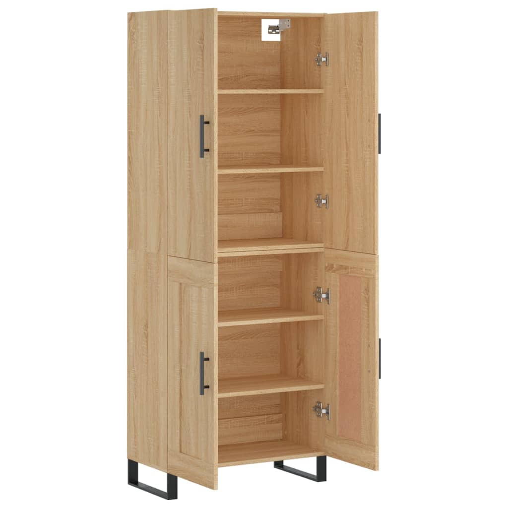 Highboard Sonoma Oak 69.5x34x180 cm Engineered Wood
