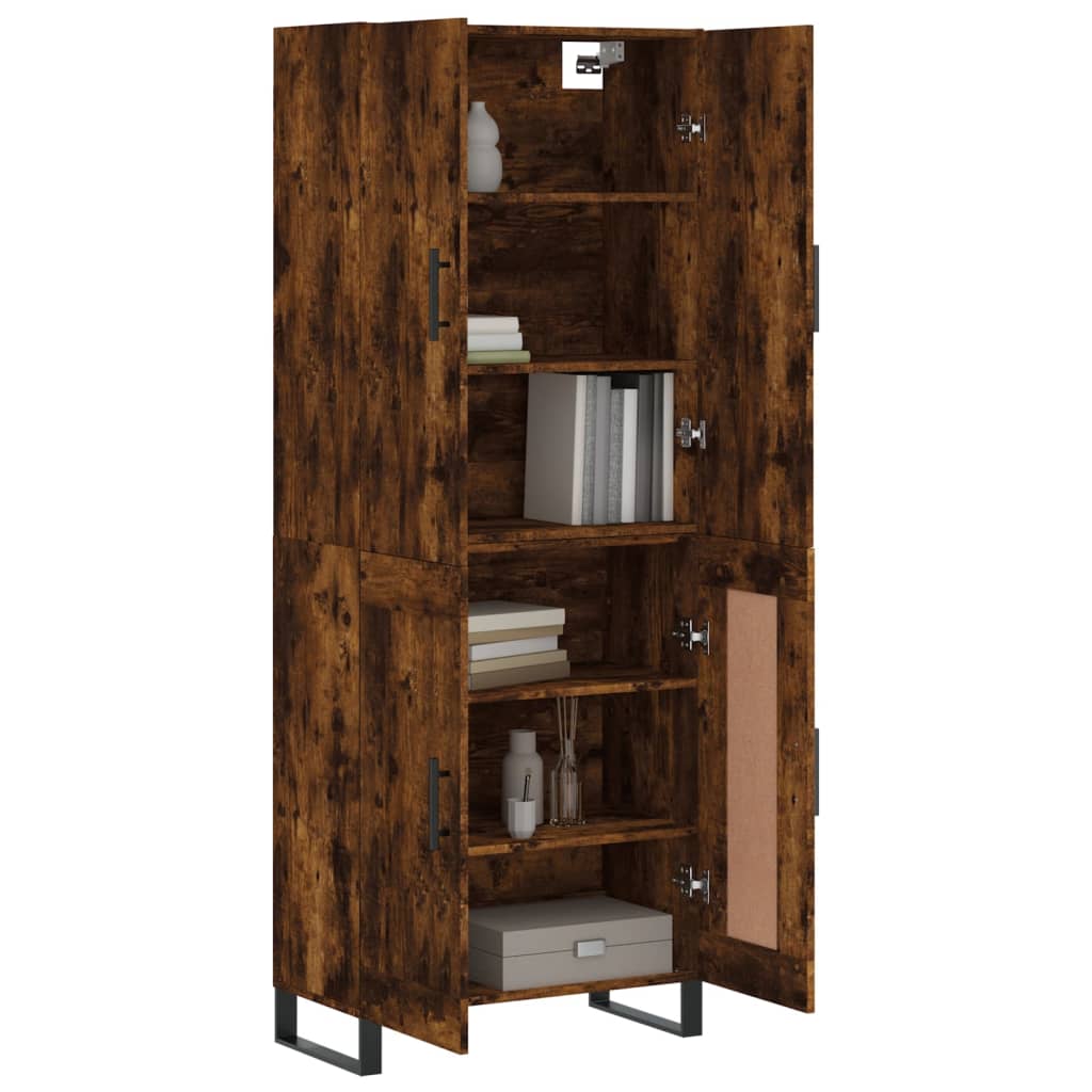 Highboard Smoked Oak 69,5x34x180 cm Engineered Wood