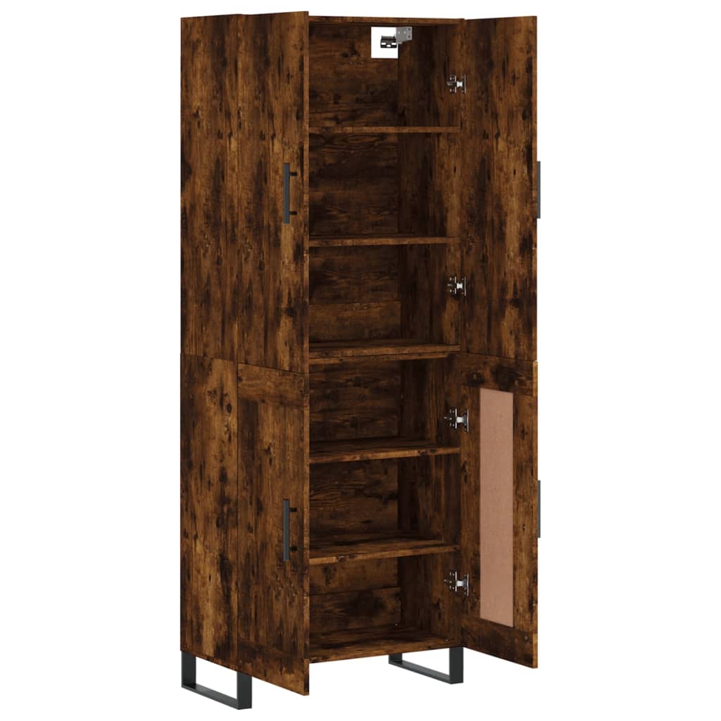 Highboard Smoked Oak 69,5x34x180 cm Engineered Wood