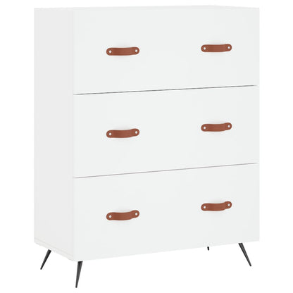Highboard White 69,5x34x180 cm Engineered Wood