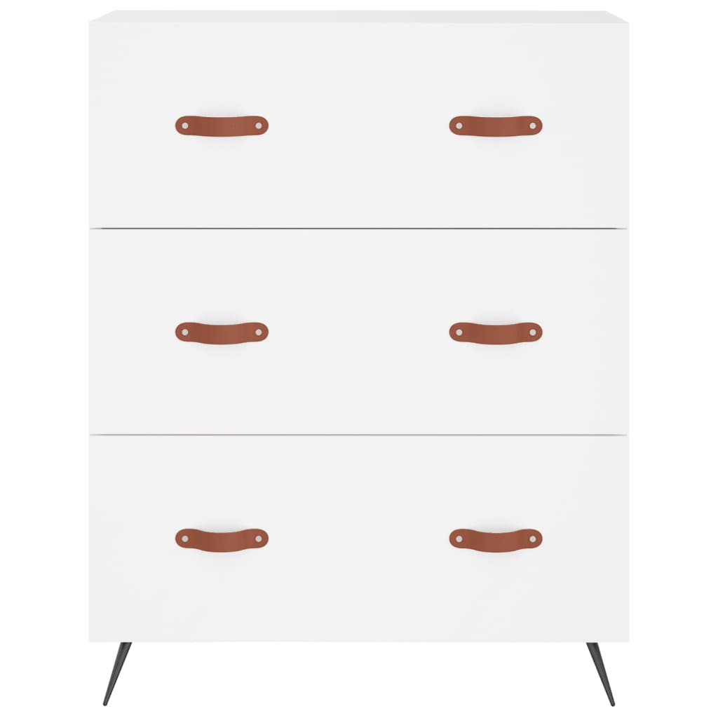 Highboard White 69,5x34x180 cm Engineered Wood