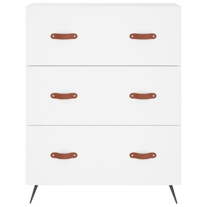 Highboard White 69,5x34x180 cm Engineered Wood