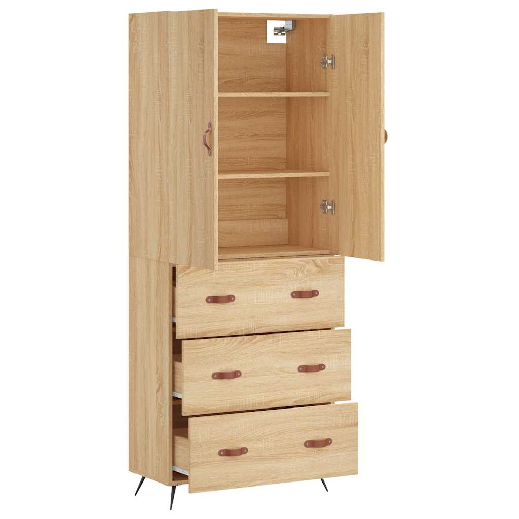 Highboard Sonoma Oak 69,5x34x180 cm Engineered Wood