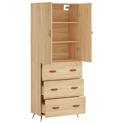 Highboard Sonoma Oak 69,5x34x180 cm Engineered Wood