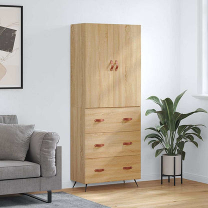 Highboard Sonoma Oak 69,5x34x180 cm Engineered Wood