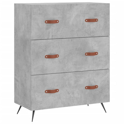 Highboard Concrete Grey 69,5x34x180 cm Engineered Wood