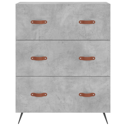 Highboard Concrete Grey 69,5x34x180 cm Engineered Wood