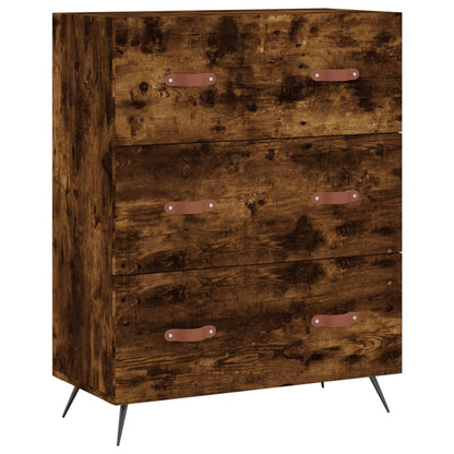 Highboard Smoked Oak 69,5x34x180 cm Engineered Wood