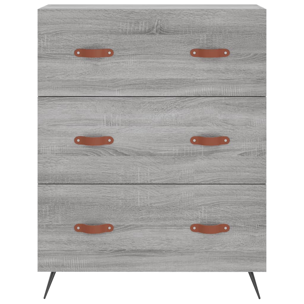 Highboard Grey Sonoma 69,5x34x180 cm Engineered Wood