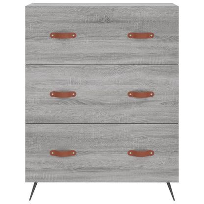Highboard Grey Sonoma 69,5x34x180 cm Engineered Wood