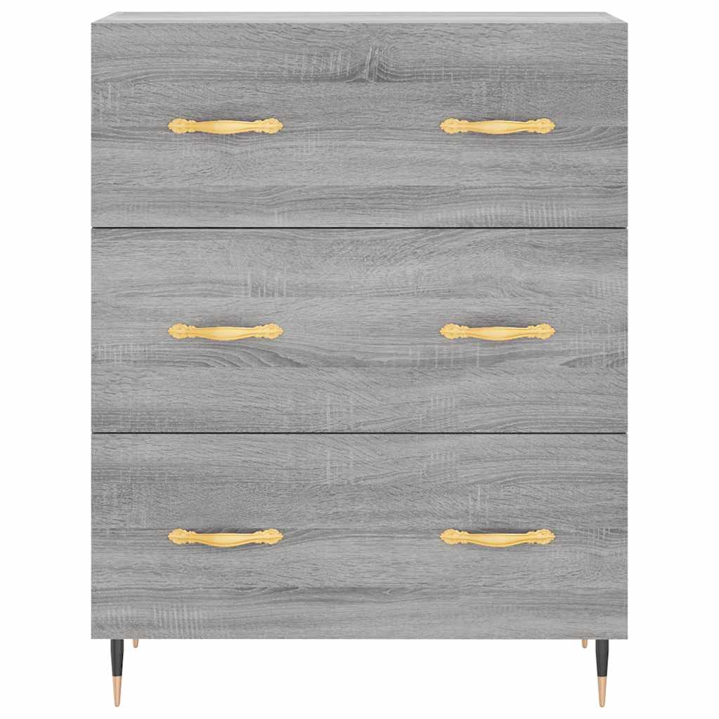Highboard Grey Sonoma 69,5x34x180 cm Engineered Wood