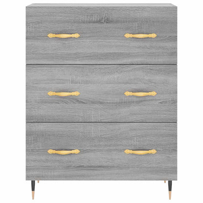 Highboard Grey Sonoma 69,5x34x180 cm Engineered Wood