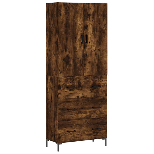 Highboard Smoked Oak 69,5x34x180 cm Engineered Wood