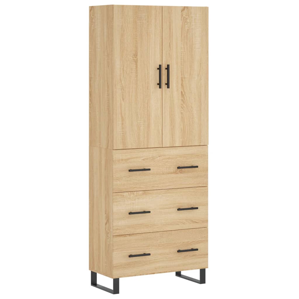 Highboard Sonoma Oak 69.5x34x180 cm Engineered Wood