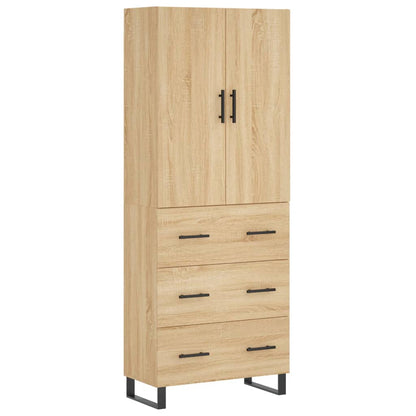 Highboard Sonoma Oak 69.5x34x180 cm Engineered Wood