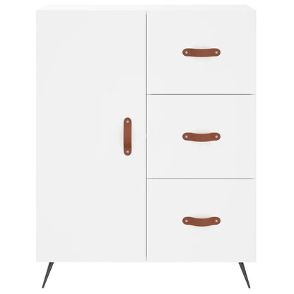 Highboard White 69,5x34x180 cm Engineered Wood