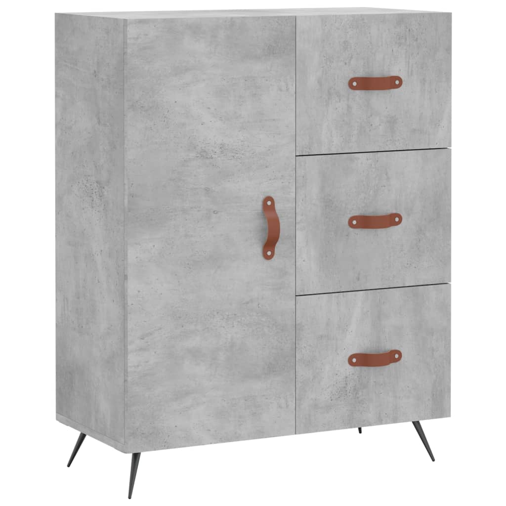 Highboard Concrete Grey 69,5x34x180 cm Engineered Wood