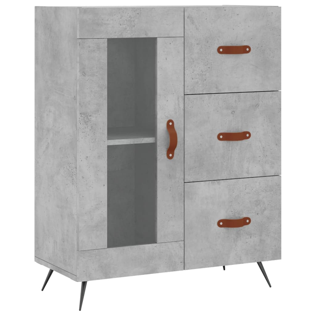 Highboard Concrete Grey 69,5x34x180 cm Engineered Wood