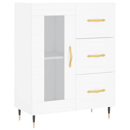 Highboard White 69,5x34x180 cm Engineered Wood