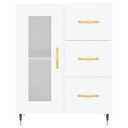 Highboard White 69,5x34x180 cm Engineered Wood