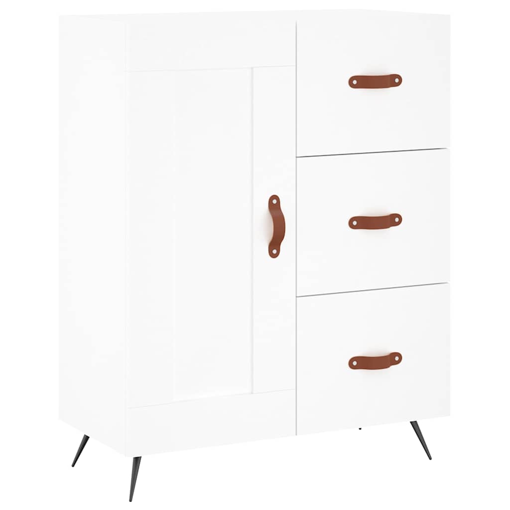 Highboard White 69,5x34x180 cm Engineered Wood