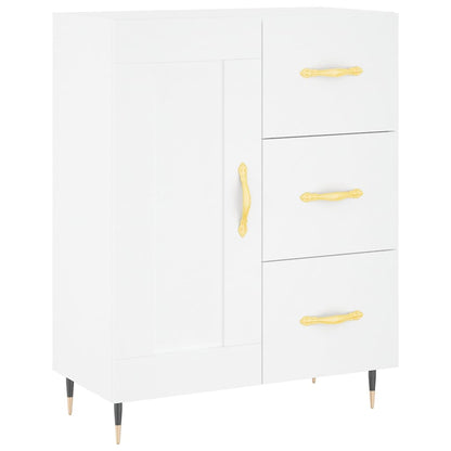 Highboard White 69,5x34x180 cm Engineered Wood