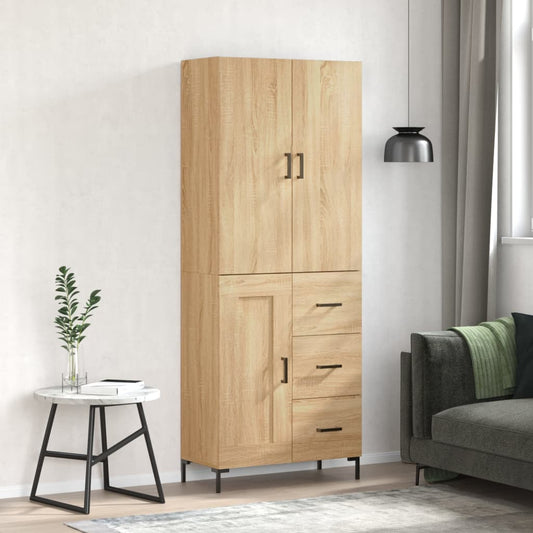 Highboard Sonoma Oak 69,5x34x180 cm Engineered Wood