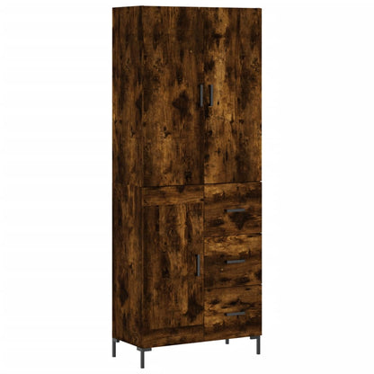 Highboard Smoked Oak 69.5x34x180 cm Engineered Wood