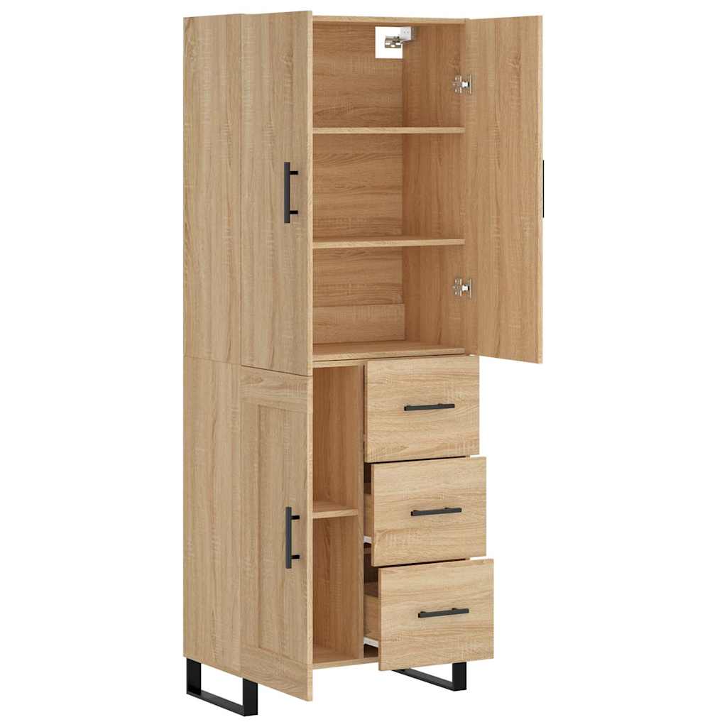 Highboard Sonoma Oak 69.5x34x180 cm Engineered Wood