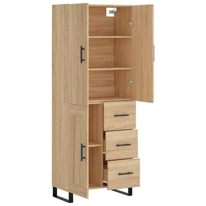 Highboard Sonoma Oak 69.5x34x180 cm Engineered Wood