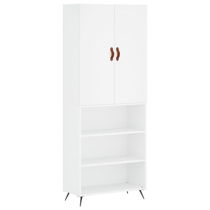 Highboard White 69,5x34x180 cm Engineered Wood