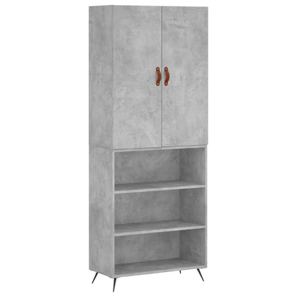 Highboard Concrete Grey 69,5x34x180 cm Engineered Wood