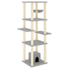 Cat Tree with Sisal Scratching Posts Light Grey 154 cm
