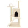 Cat Tree with Sisal Scratching Posts Cream 110.5 cm