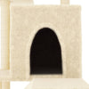 Cat Tree with Sisal Scratching Posts Cream 110.5 cm