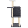 Cat Tree with Sisal Scratching Posts Dark Grey 97 cm