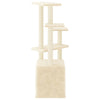 Cat Tree with Sisal Scratching Posts Cream 107.5 cm