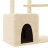 Cat Tree with Sisal Scratching Posts Cream 107.5 cm